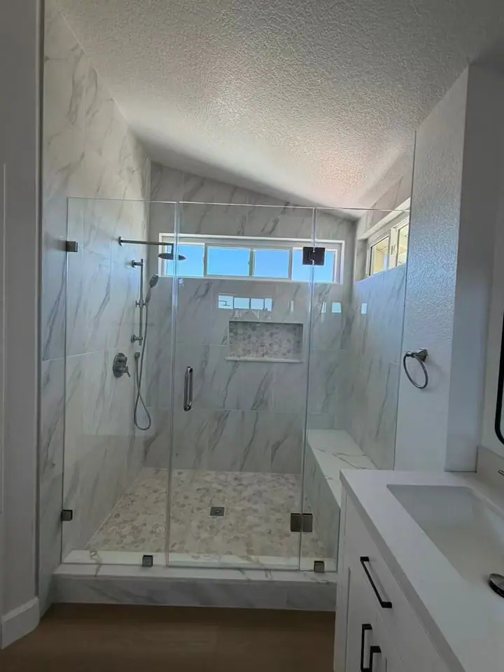 Inline hinged enclosure installed by Merlord