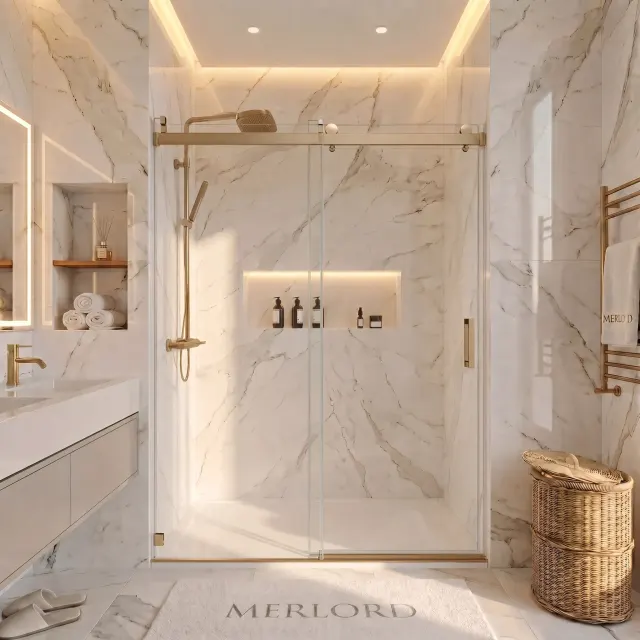Soft-Closing Single Sliding Frameless Shower Door - MD-SS08