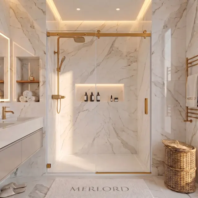 Soft-Closing Single Sliding Frameless Shower Door - MD-SS13